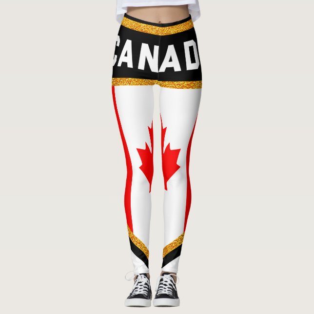 Kanada-Flagge Leggings (Vorderseite)