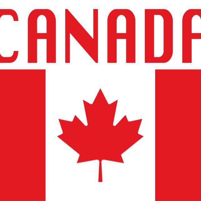 Kanada-Flagge mit kanadischem Text Tragetasche (Canada flag with Canada Text.)