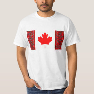 Kanada-Flagge mit Rot/BlackUkrainian Querstich T-Shirt