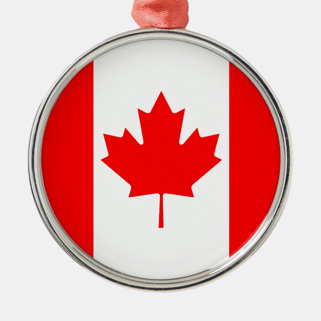Kanada-Flagge Ornament Aus Metall (Vorne)