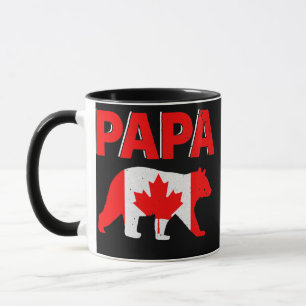 Kanada-Flagge Papa Bär Lustiger kanadischer Vater Tasse
