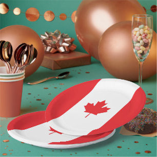 Kanada-Flagge Pappteller