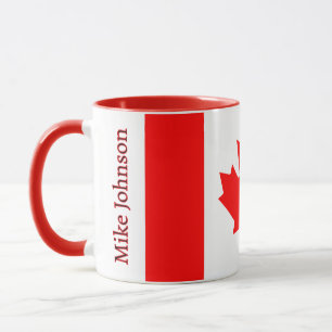 Kanada-Flagge Patriotisches Ahornblatt Personalisi Tasse