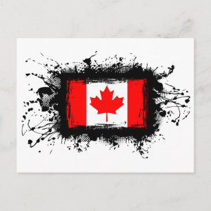 Kanada-Flagge Postkarte