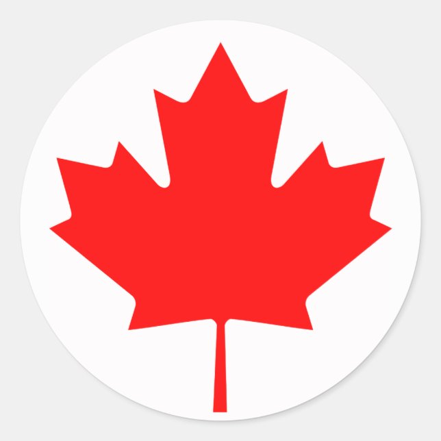 Kanada-Flagge Runder Aufkleber (Vorderseite)