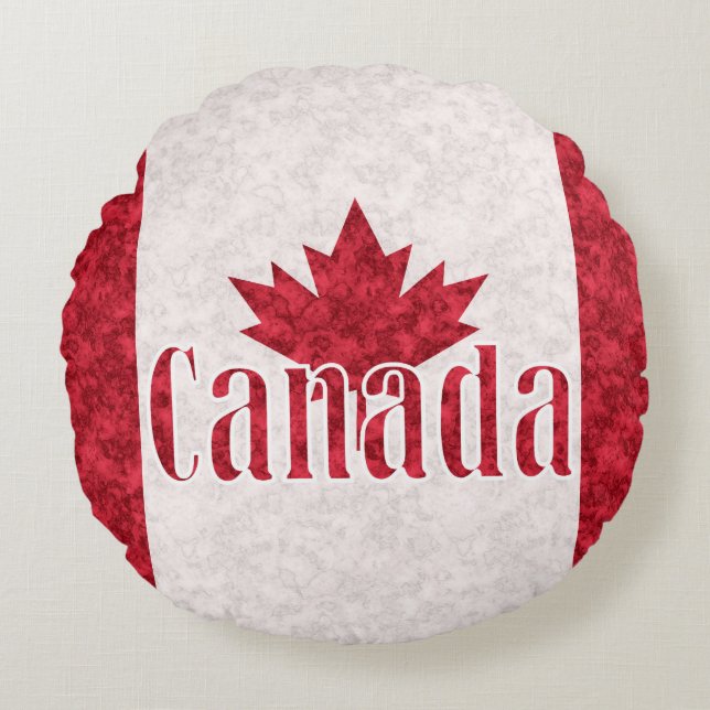 Kanada, Flagge Rundes Kissen (Vorderseite)