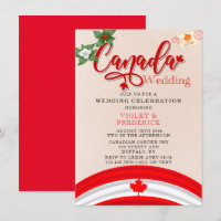 Kanada-Flagge und Hochzeit in Florenz