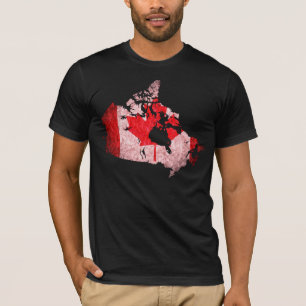 Kanada-Flagge und -Karte T-Shirt