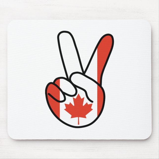 Kanada-Flagge / Unterzeichnung Mousepad (Vorne)