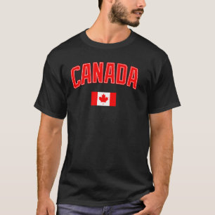 Kanada Flagge Varsity Kanadisch Toronto Retro Vint T-Shirt