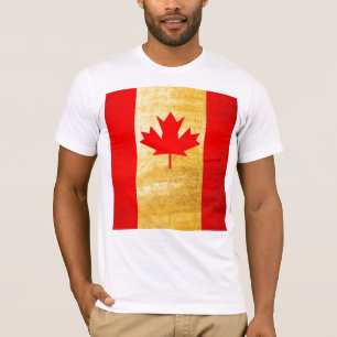 Kanada-Flagge Vintag T-Shirt
