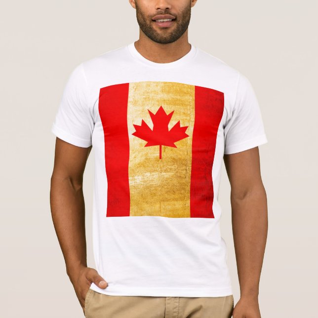 Kanada-Flagge Vintag T-Shirt (Vorderseite)