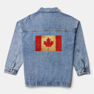 Kanada-Flagge Vintage-Design Damen Jeansjacke