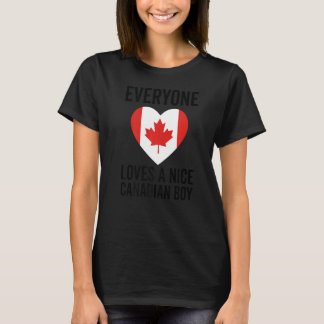 Kanada Flaggen Alle Lieben Ein Nizza Kanadischer J T-Shirt