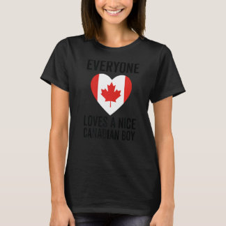 Kanada Flaggen Alle Lieben Ein Nizza Kanadischer J T-Shirt