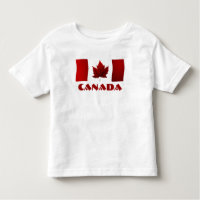 Kanada-Flaggen-Kleinkind-/Baby-T - Shirt-Retro