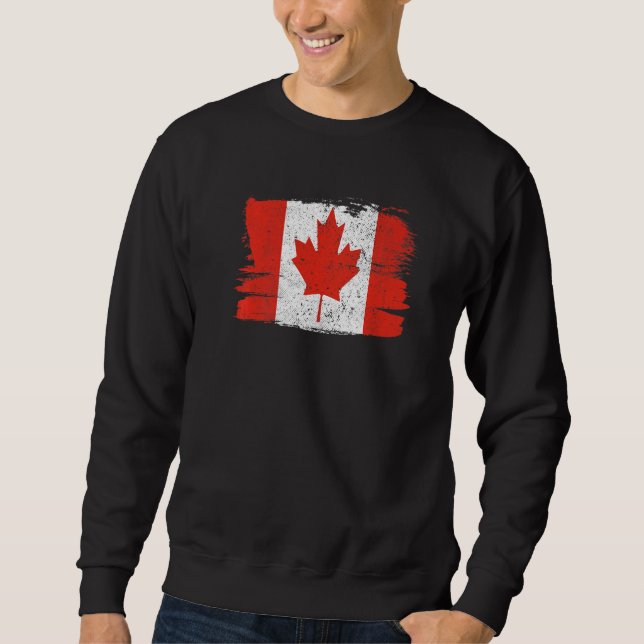Kanada Flaggen Pride Friendship Pride Peace Vintag Sweatshirt (Vorderseite)