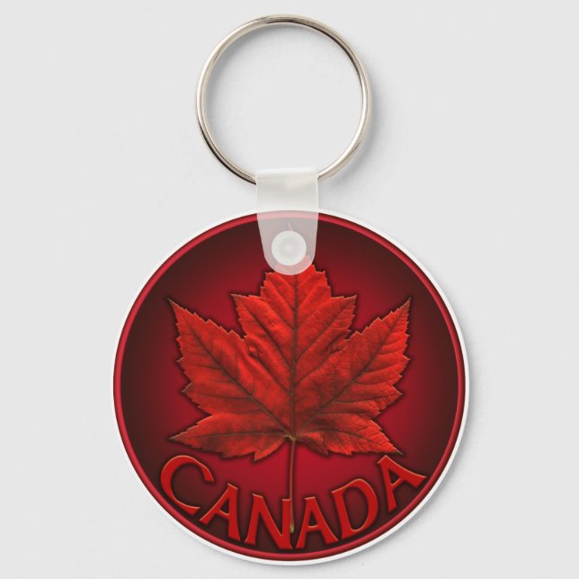 Kanada Flaggen Souvenir Key Chains & Canada Gesche Schlüsselanhänger (Vorderseite)