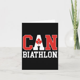 Kanada Flaggenbiathlonist - Canadian Can Biathlon Karte