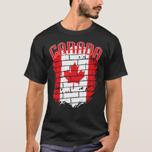 Kanada Flaggenblatt Ahornblatt Kanada Tag Geschich T-Shirt