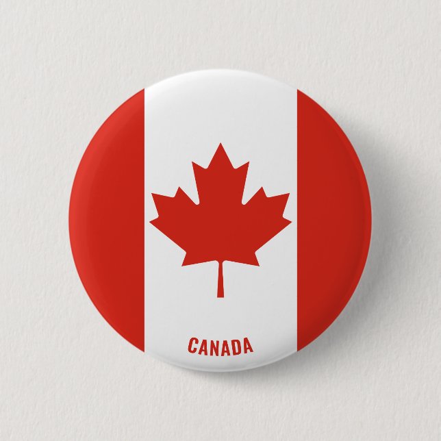 Kanada Flaggencharming Patriotic Button (Vorderseite)