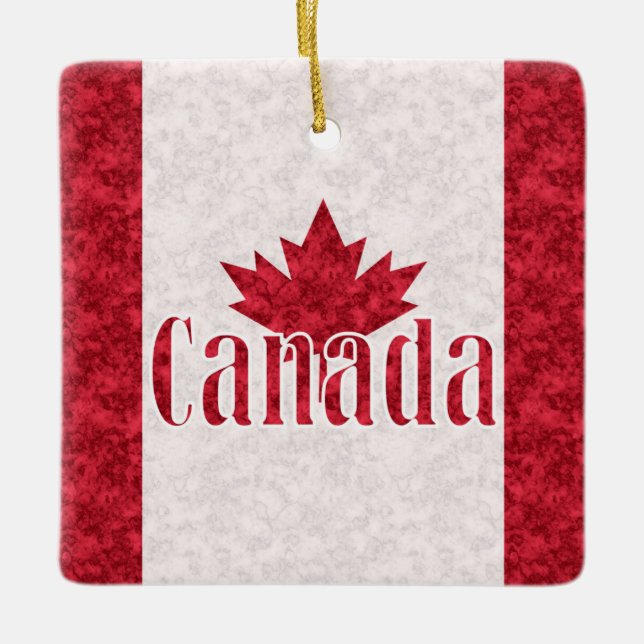 Kanada, Flaggendusche Keramikornament (Vorderseite)