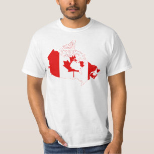 Kanada-Flaggenkarte CA T-Shirt