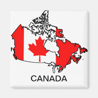Kanada-Flaggenkarte Magnet