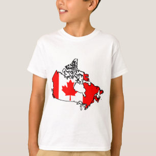 Kanada-Flaggenkarte T-Shirt