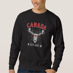 Kanada Flaggenmapelleaf Est 1867 Sonnenbrille Kana Sweatshirt