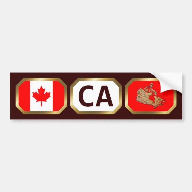 Kanada Flaggenplan-Autoaufkleber Autoaufkleber (Vorne)