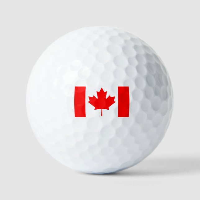 Kanada Flaggenrotes Ahornblatt Golfball (Vorderseite)