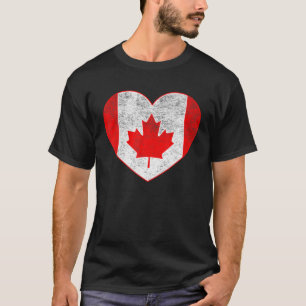 Kanada Flaggenstaat Herz Shirt Kanadische Roots Am