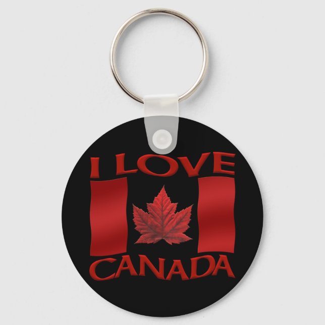 Kanada Flaggenstaat Souvenir Key Chain & Canada Ma Schlüsselanhänger (Vorderseite)