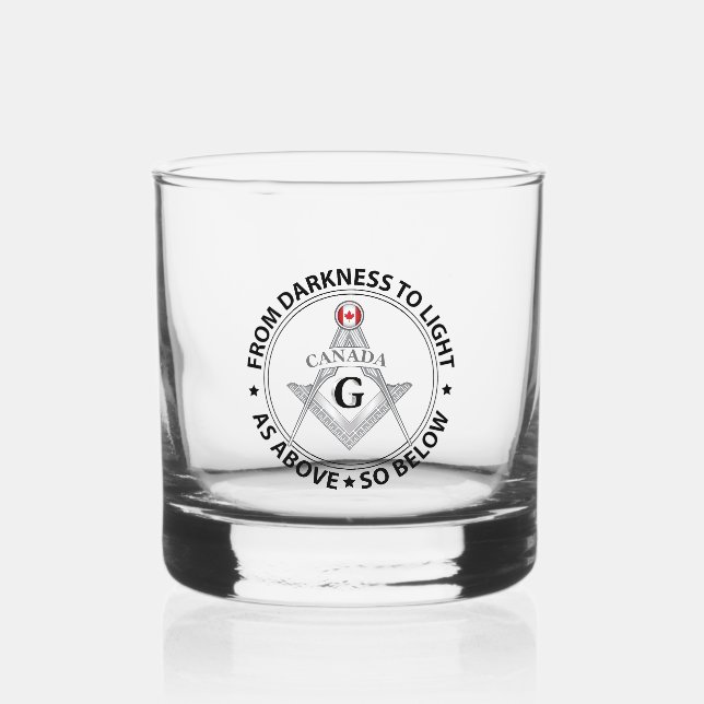 Kanada Freimaurerei Zeichen Whiskyglas (Vorderseite)