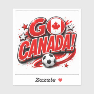 KANADA FÜR KANADA Patriotischer Fußballfan Kanad Aufkleber