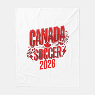 Kanada Fußball 2026 Fußball Fett Land Typografie Fleecedecke