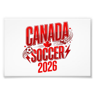 Kanada Fußball 2026 Fußball Fett Land Typografie  Fotodruck
