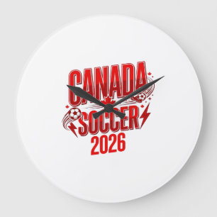Kanada Fußball 2026 Fußball Fett Land Typografie Große Wanduhr