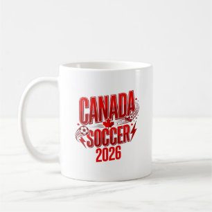 Kanada Fußball 2026 Fußball Fett Land Typografie Kaffeetasse