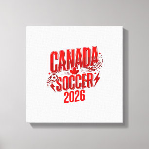 Kanada Fußball 2026 Fußball Fett Land Typografie Leinwanddruck