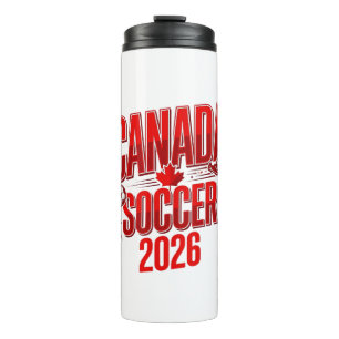 Kanada Fußball 2026 Fußball Fett Land Typografie Thermosbecher
