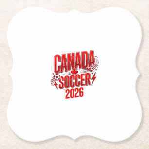 Kanada Fußball 2026 Fußball Fett Land Typografie  Untersetzer
