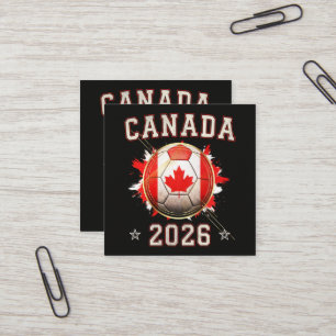 Kanada Fußball Weltmeisterschaft 2026 Quadratische Visitenkarte