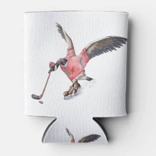 Kanada-Gans, die Hockey spielt Dosenkühler