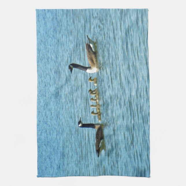 Kanada-Gans-stolze Eltern Geschirrtuch (Vertikal)