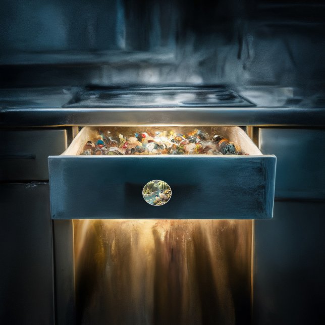 Kanada Gänse inmitten der weinenden Willows Keramikknauf (Von Creator hochgeladen)