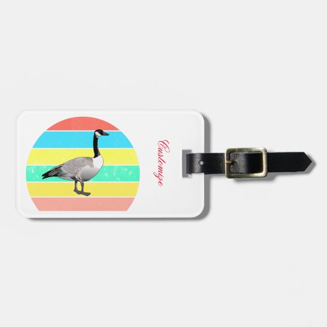 Kanada Gänse Multi-Farb Sun Thunder_Cove Gepäckanhänger (Vorderseite horizontal)