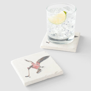 Kanada Gänse Playing Hockey Steinuntersetzer