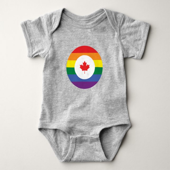 Kanada-Gay Pride Baby Strampler (Vorderseite)